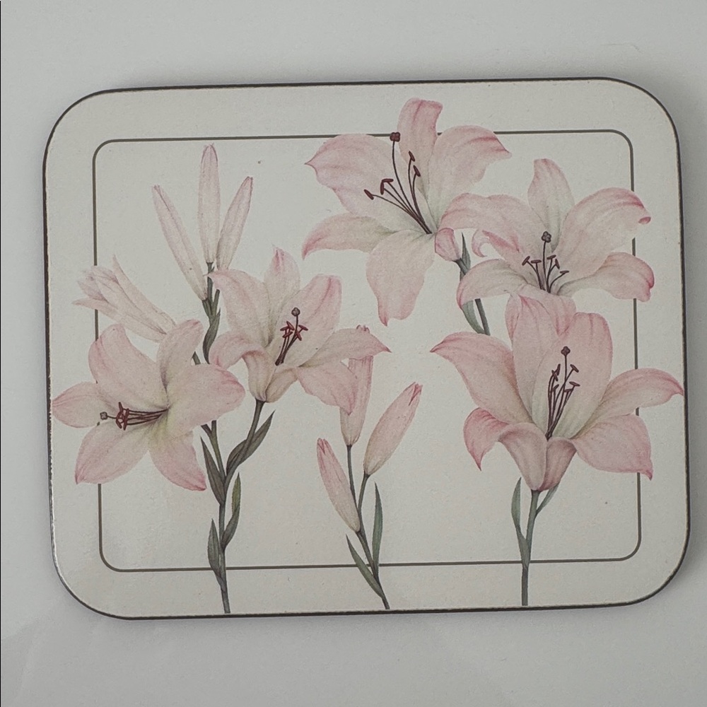 Jason Floral Lily’s Coasters Set of 6 - Picture 4 of 4